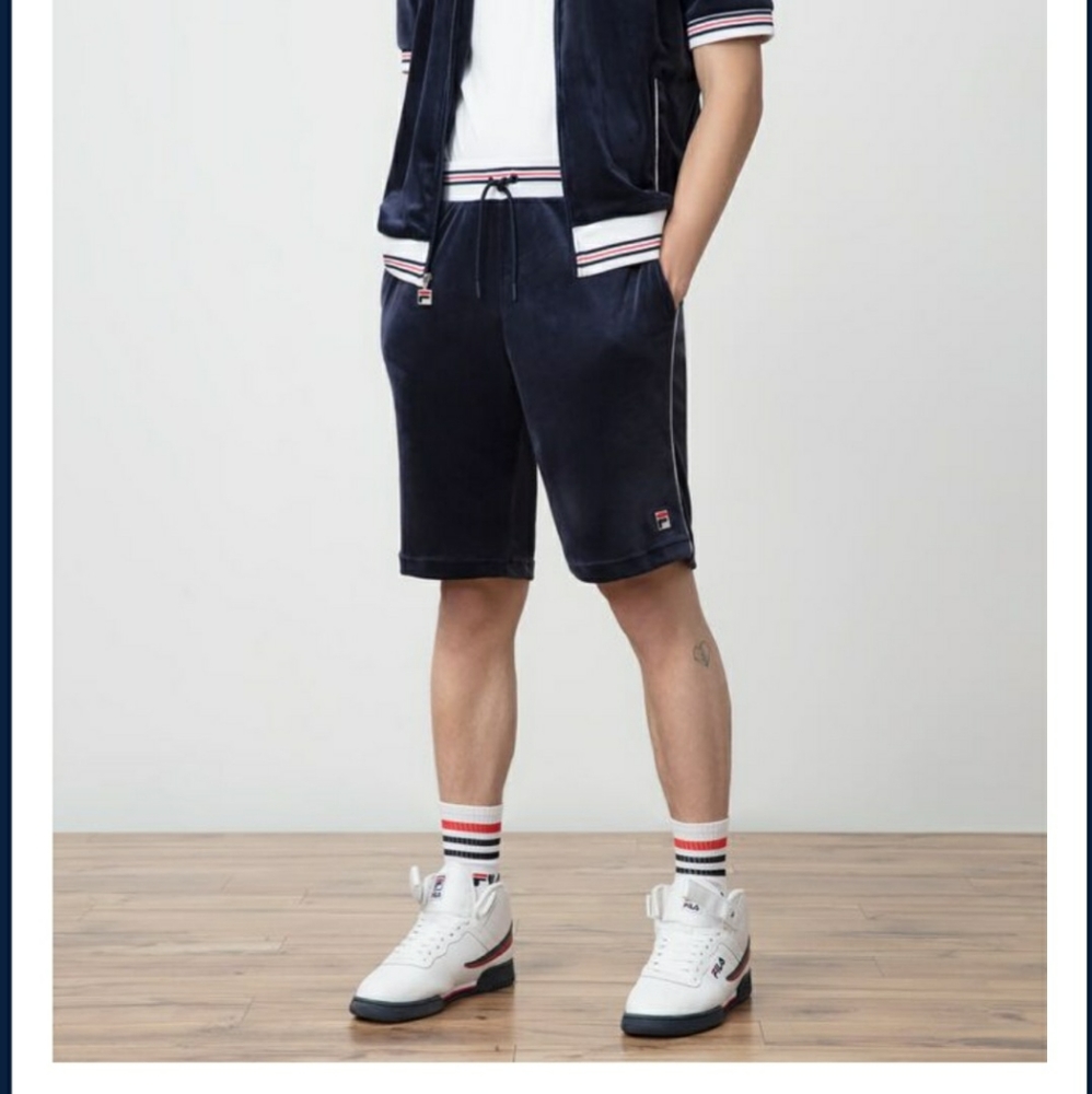 Mens Fila Cristaudo Velour shorts